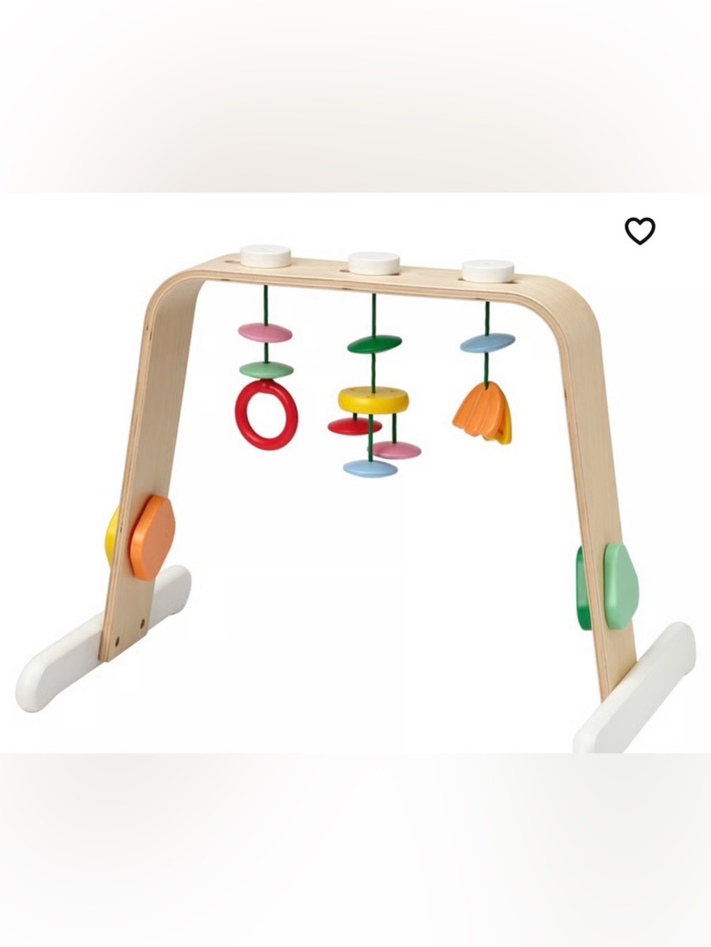 IKEA LEKA Wooden Baby Play Gym with Multicolor Hanging Toys